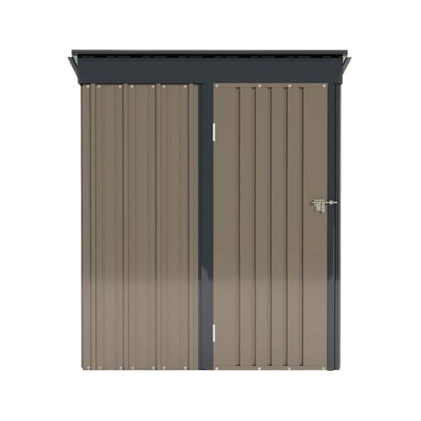 JimsMaison 5 ft. W x 3 ft. D Metal Shed with Lockable Door (15 sq. ft.)