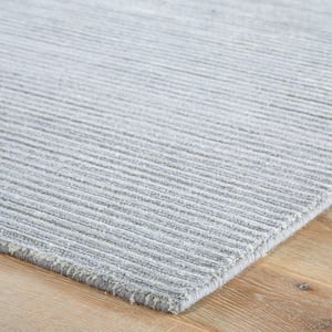 Basis Solids 8 ft. x 10 ft. Gray/Silver Rectangle Area Rug