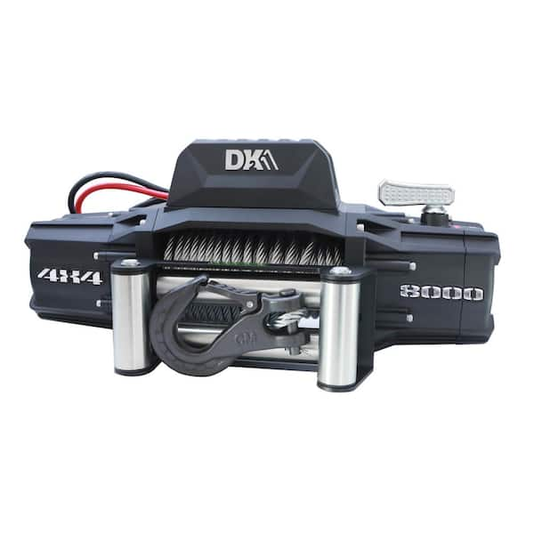 DK2 8,000 lb. Capacity 12-Volt Electric Winch with 95 ft. Steel Cable