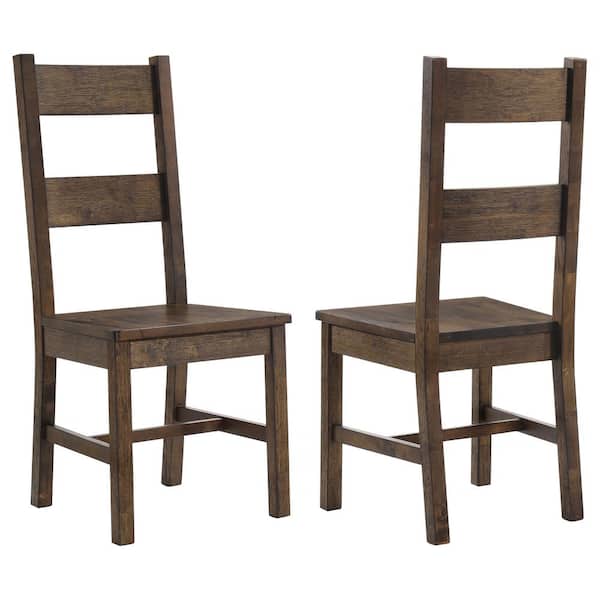 Coaster Coleman Dining Side Chairs Rustic Golden Brown (Set of 2)