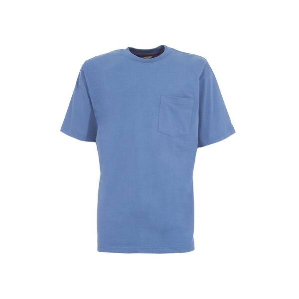 Berne Men's Extra Large Tall Royal Blue Cotton and Polyester Heavy-Weight Pocket T-Shirt