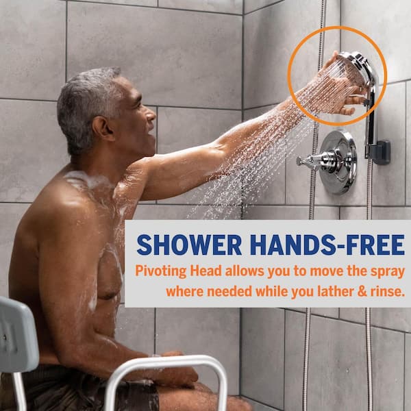 BRIGHT SHOWERS Handheld Shower Head Holder with Dual Angle