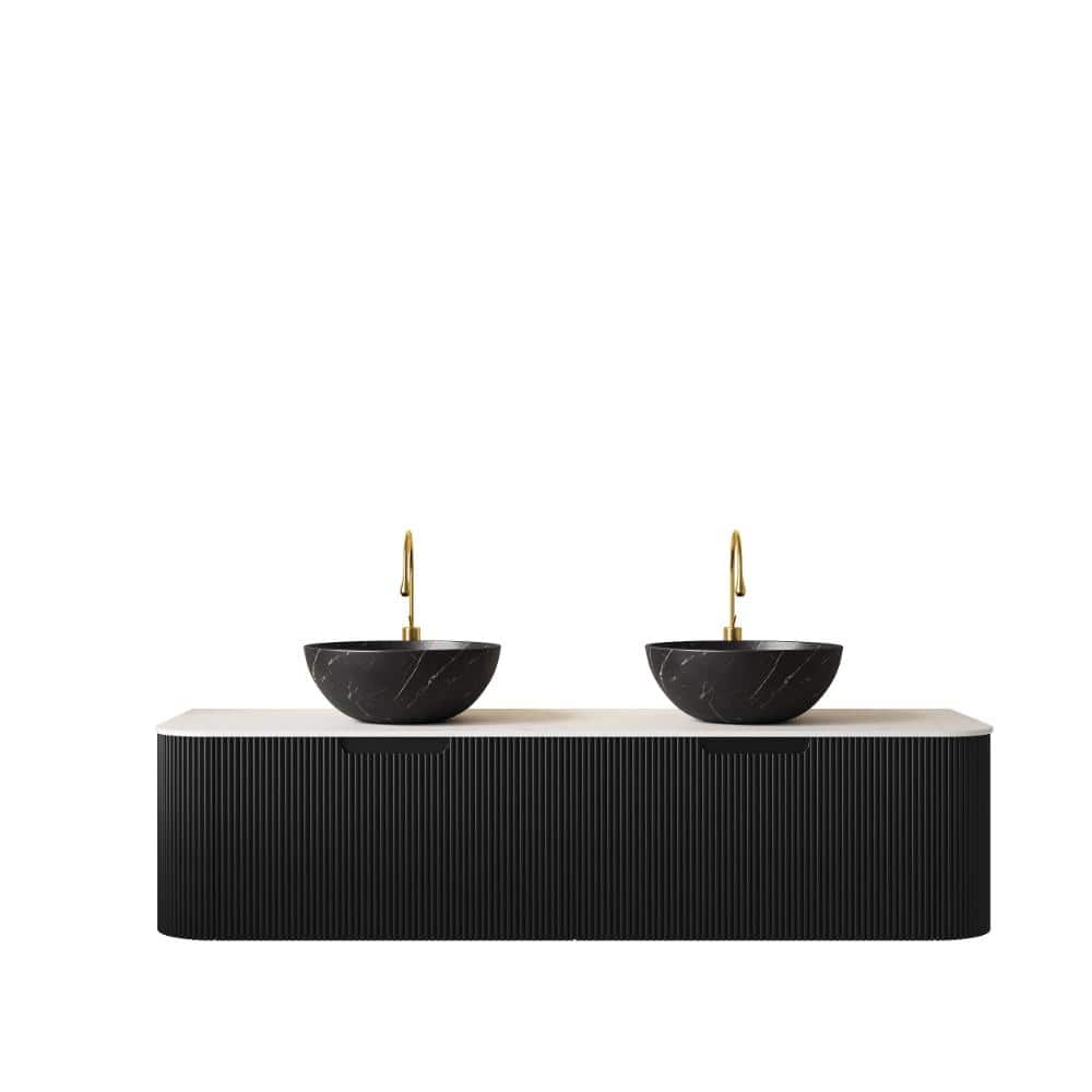 60 in. W x 19 in. D x 20 in. H Floating Bath Vanity in Black with White Sintered Stone Top price history on PriceWatchPro