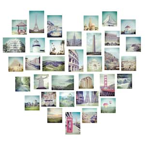 34.5 in. x 39 in. Multi-Color Love 2 Travel Wall Decal