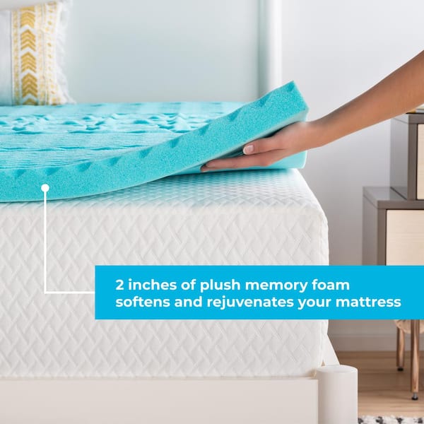 2 Inch Cool Gel Memory Foam Mattress Topper 5 Zones Orthopedic Pad BEST Sleep 