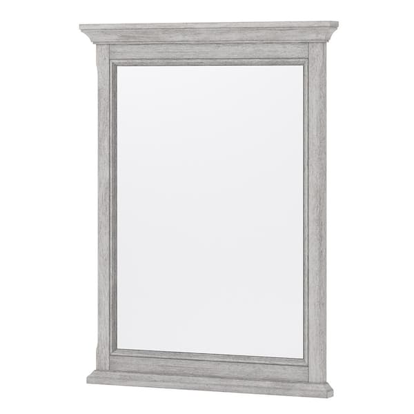 CRAFT + MAIN Ellery 24 in. W x 32 in. H Rectangular Framed Wall Hung Bathroom Vanity Mirror in Vintage Grey
