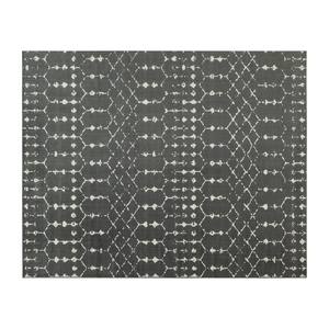 Dark Gray/Ivory 8' x 10' Polyester Area Rug