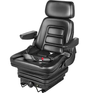Foldable Heavy Duty Suspension Seat with Adjustable Backrest Headrest Armrest Forklift Seat With Slide Rails
