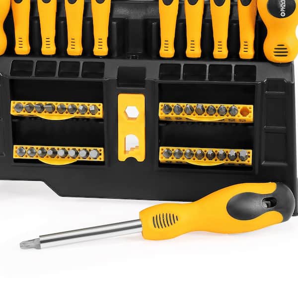 Screwdriver Set 50PC Extra Long Bits 75mm Long Quick Release Holder Combination 