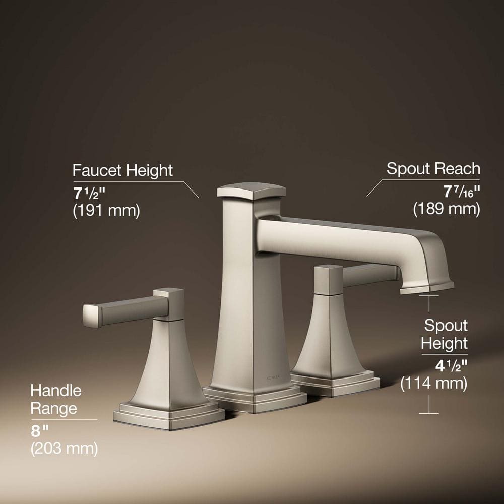 Vibrant Brushed Nickel 2-Handle Tub Faucet Trim Kit