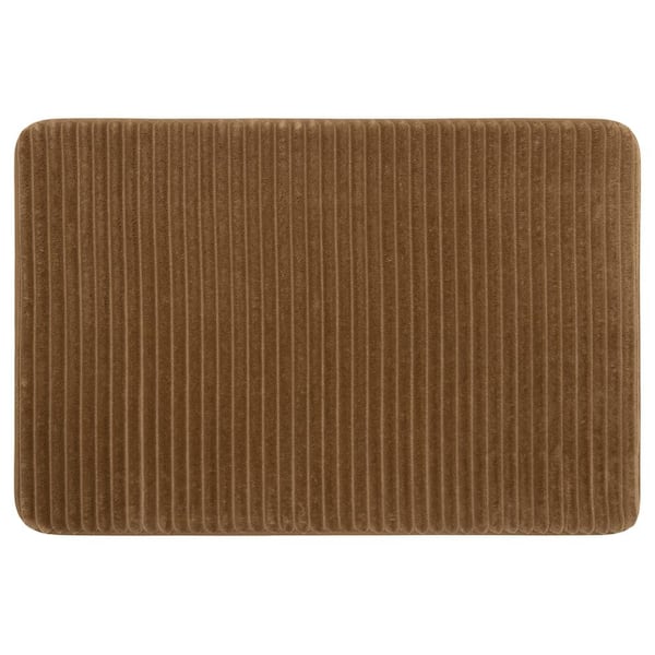 Mohawk Home Roswell 17 in. x 24 in. Acorn Polyester Machine Washable Bath Mat