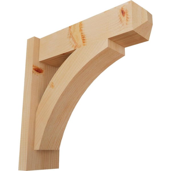 Ekena Millwork 6 in. x 18 in. x 18 in. Douglas Fir Thorton Craftsman Smooth Outlooker