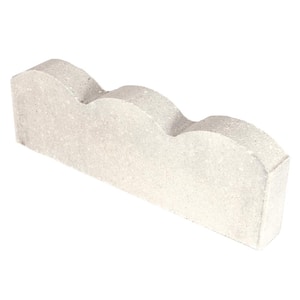 15.75 in. x 5.5 in. x 2 in. White Straight Scallop Concrete Edger (240- Piece Pallet)