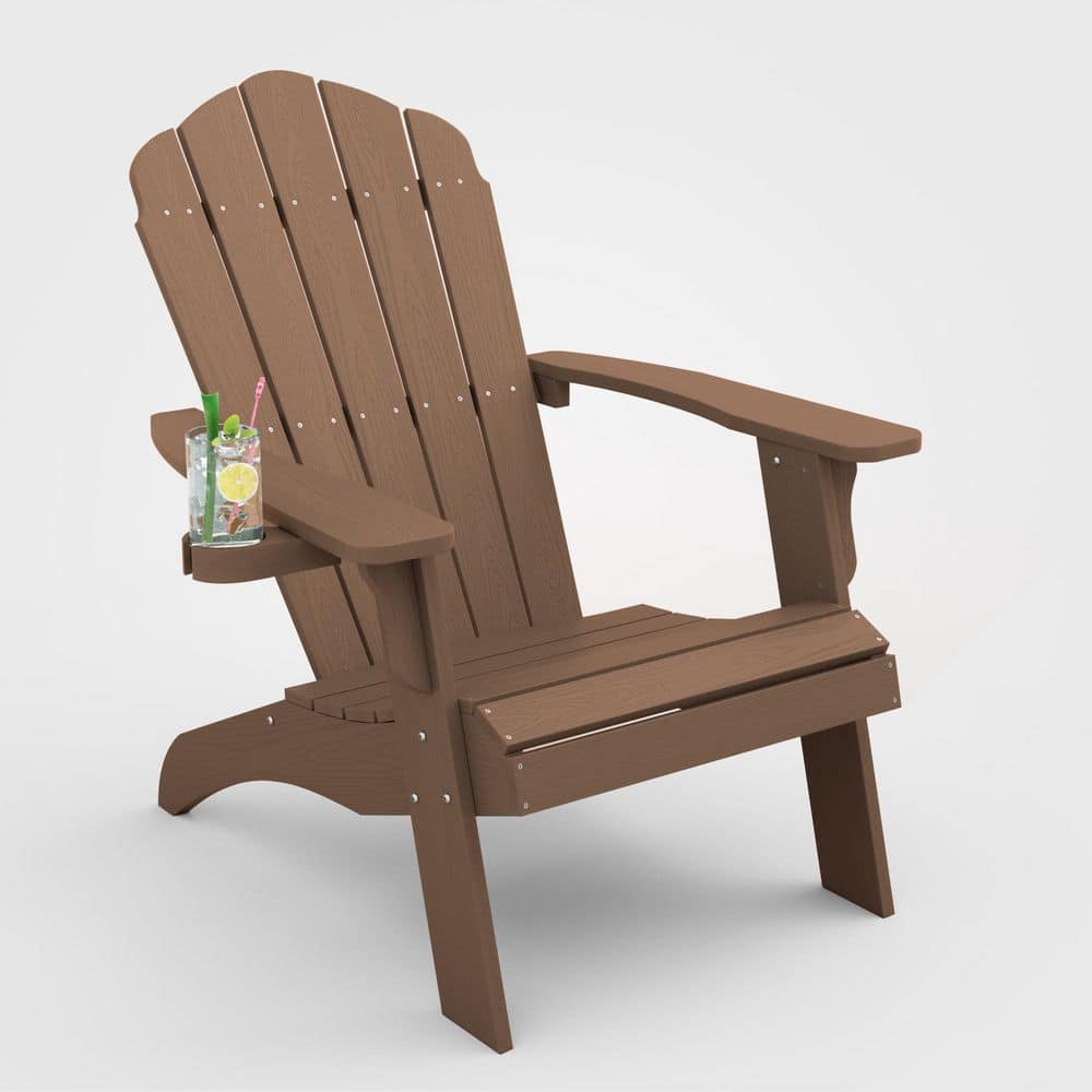 Oversize Modern Teak Plastic Outdoor Adirondack Chair With Large Cup   Plastic Adirondack Chairs Big5 64 1000 