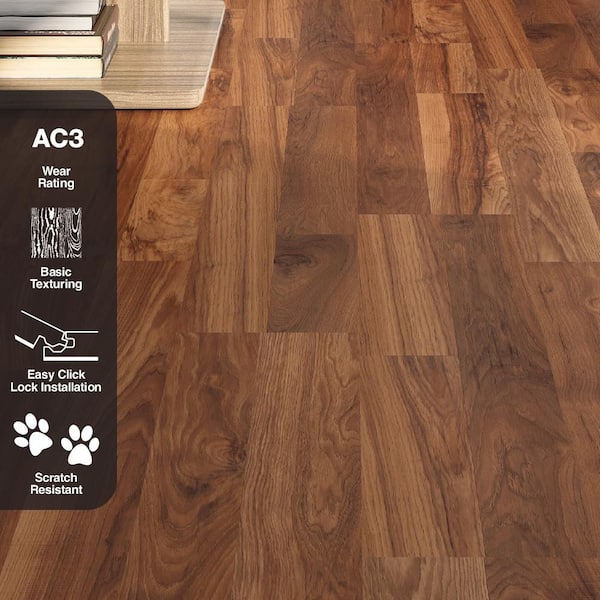 TrafficMaster Brunswick Oak 7 mm T x 8 in. W Laminate Wood