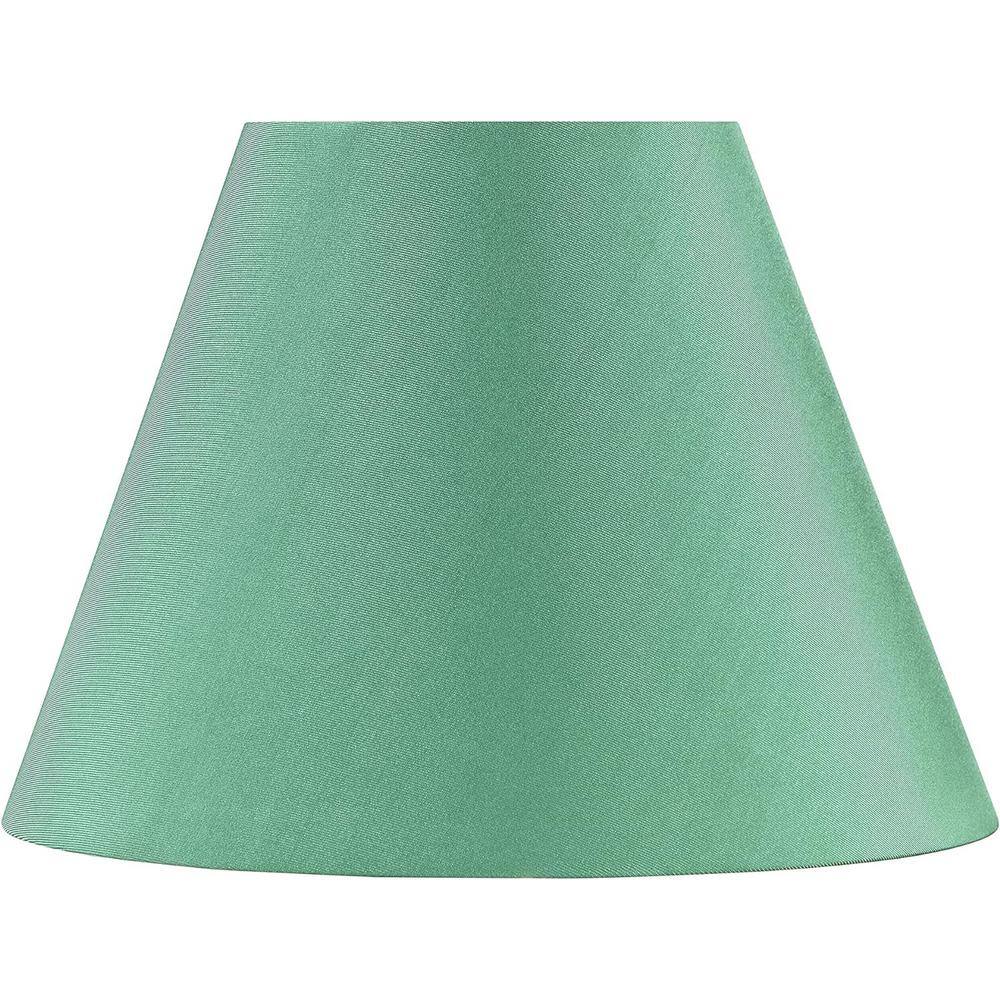 Green Sateen Fabric Empire Lamp Shade with Spider Fitter