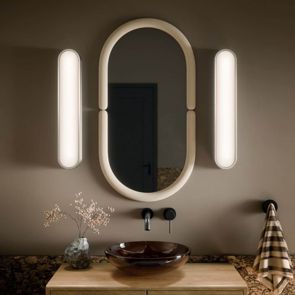 Daines 24.75 in. LED Bath Bar with White Glass in Brushed Nickel price history on PriceWatchPro