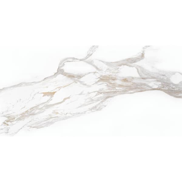 MSI Milos White 24 in. x 48 in. Polished Porcelain Marble Look