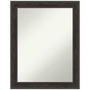Shipwreck Greywash Narrow 22 in. H x 28 in. W Framed Non-Beveled Wall Mirror in Brown