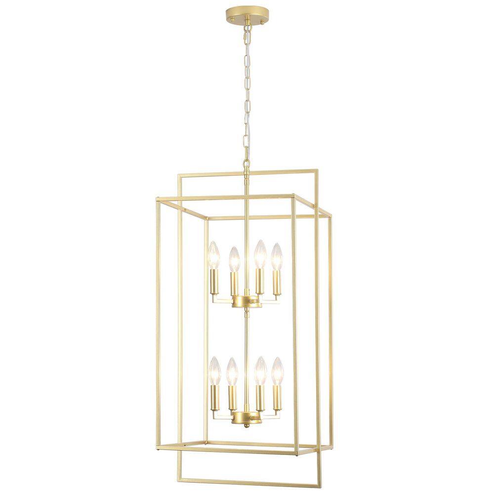 8-Light Gold Candlestick Hanging Island Chandelier Light Fixture for Kitchen Island, Foyer price history on PriceWatchPro