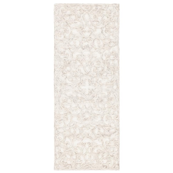 Trace Camel/Ivory 2 ft. x 6 ft. Distressed Floral Runner Rug