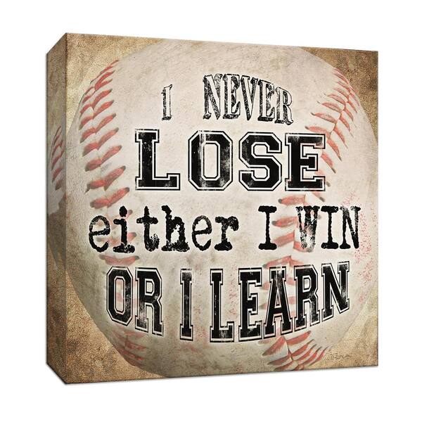 PTM Images 15 in. x 15 in. ''Baseball Quote'' Canvas Wall Art