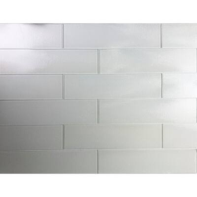 Large Format Design Husky Fur Textured 4 in. x 16 in. x 6 mm. Glossy Glass Subway Tile (8 Sq. Ft./Case)