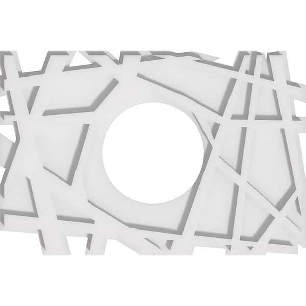 1 in. x 18 in. x 12 in PVC Medallion Moulding