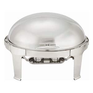 Madison 8 qt. Stainless Steel Heavyweight Oval Chafing Dish with Roll-top