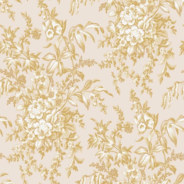 Laura Ashley Picardie Pale Gold Removable Wallpaper Sample