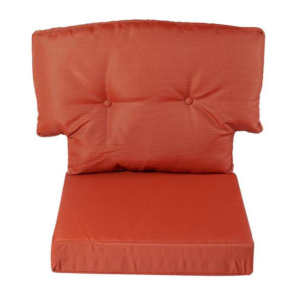 Hampton Bay Charlottetown Quarry Red Outdoor Chair Replacement Cushion The Home Depot