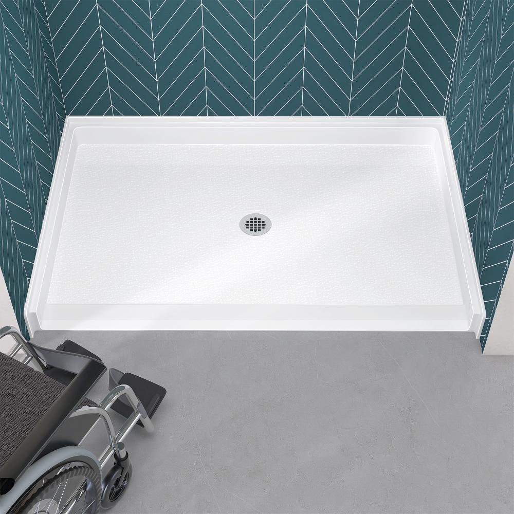 54 in. x 36 in. Acrylic Single Threshold Shower Pan Alcove Rectangular ADA Shower Pan Base with Center Drain in White price history on PriceWatchPro