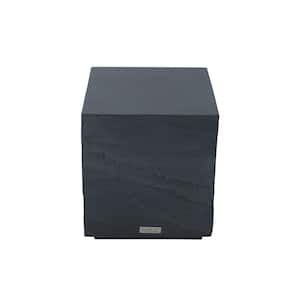 Elementi Colorado 20 in. Slate Black Square Concrete Outdoor Side Table