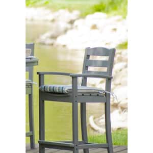 La Casa Cafe Teak Plastic Outdoor Patio Bar Arm Chair