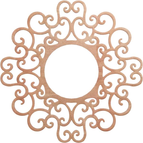 24 in. x 8.75 in. x 0.375 in. Wood Medallion Moulding