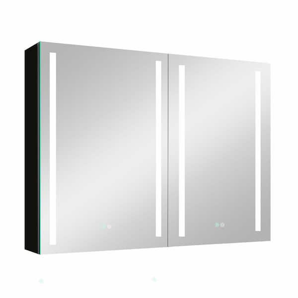 40 in. W x 30 in. H Rectangular Aluminum Medicine Cabinet with Mirror
