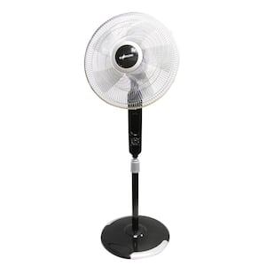 16 inch Touch Panel Black Oscillating Pedestal Fan