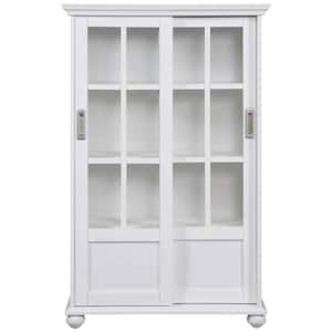Abel Place 51 in. White Wood 4-shelf Standard Bookcase with Adjustable Shelves