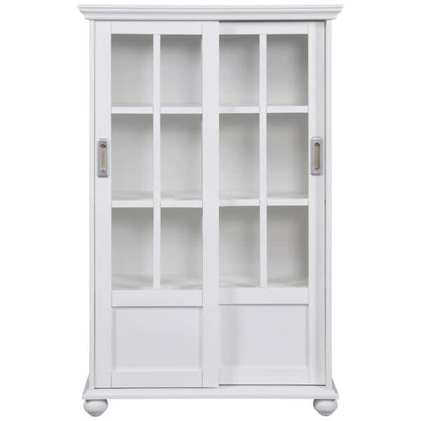 Ameriwood Home Abel Place 51 in. White Wood 4-shelf Standard Bookcase with Adjustable Shelves