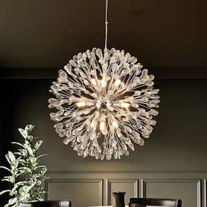 Shawn 9-Light Chrome Crystal Firework Sputnik Sphere Chandelier