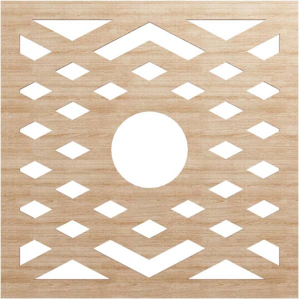 Ekena Millwork 24 in. x 6.25 in. x 0.25 in. Wood Medallion Moulding