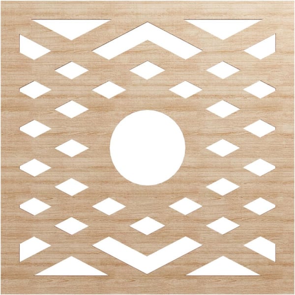 Ekena Millwork 24 in. x 6.25 in. x 0.375 in. Wood Medallion Moulding