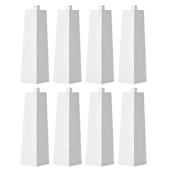 2.5 in. x 20.3 in. 8-Piece Aluminum Corner Siding, Outside White Smooth Vinyl Siding for Mobile Home House Exterior
