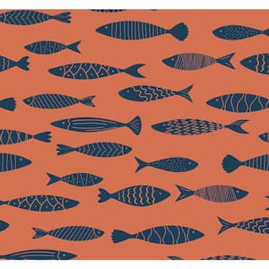 Coral Reef Bay Fish Nonwoven Paper Unpasted Wallpaper Roll 60.75 sq. ft.