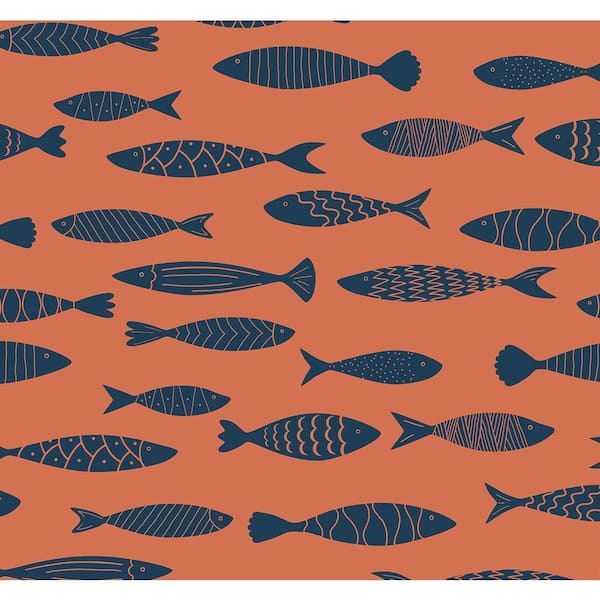 Seabrook Designs Coral Reef Bay Fish Nonwoven Paper Unpasted Wallpaper Roll 60.75 sq. ft.