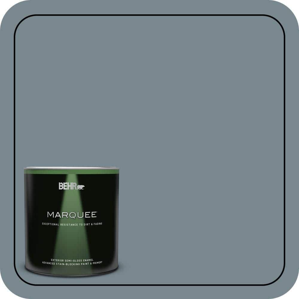 1 qt. #N470-5 Norwegian Blue Semi-Gloss Enamel Exterior Paint & Primer product image for price tracking