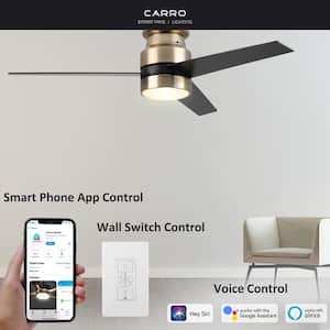 Ranger 52 in. Integrated LED Indoor Gold Smart Ceiling Fan with Light Kit and Wall Control, Works with Alexa/Google Home