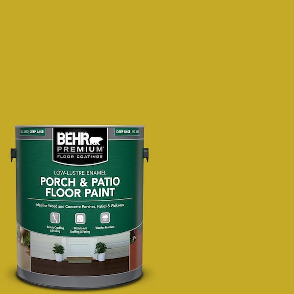 BEHR PREMIUM 1 gal. Home Decorators Collection #HDC-MD-03 Citronette Low-Lustre Enamel Interior/Exterior Porch and Patio Floor Paint