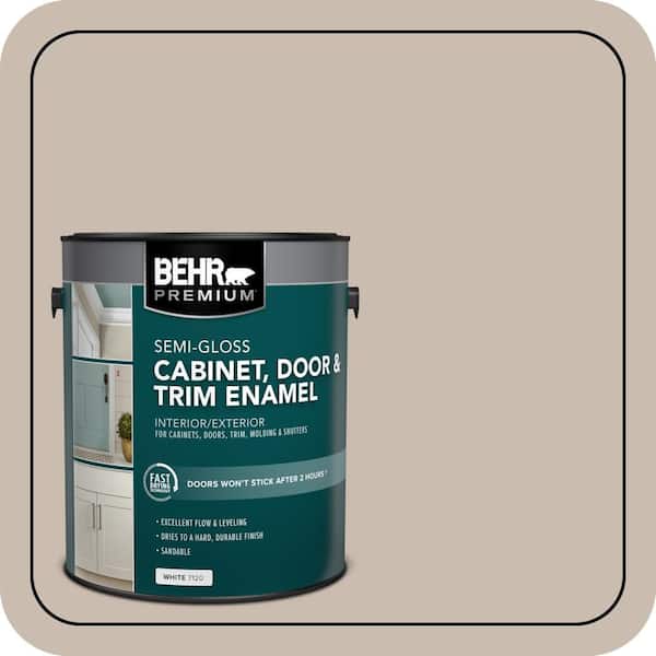 1 gal. #PPU5-13 Creamy Mushroom Semi-Gloss Enamel Interior/Exterior Cabinet, Door & Trim Paint