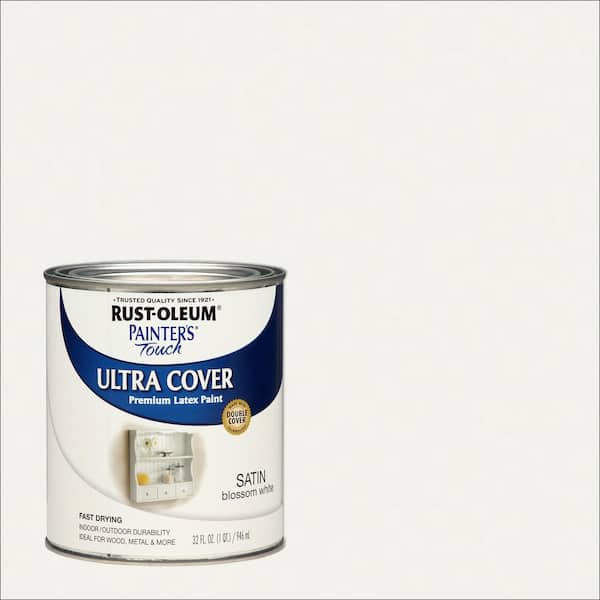 Rust-Oleum Painter's Touch 32 oz. Ultra Cover Satin Blossom White General Purpose Paint (Case of 2)